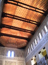 Interior, detail of wooden ceiling