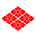 Yotsu Hanabishi, the emblem of the Yanagisawa clan, Matsumoto family of kabuki actors
