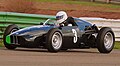 A BRM P48 from 1960 season being demonstrated at Mallory Park