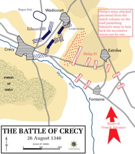 A map showing the positions of both sides during the battle
