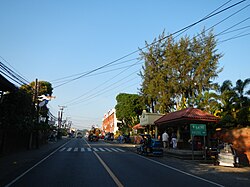 Approaching the Bauang town center along the National Highway