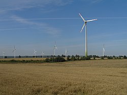 Wind turbines in Gnieżdżewo