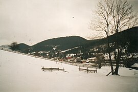 Wintry view of Izvoarele Sucevei