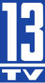 first logo, 1961–1969 (note that color TV didn't yet exist in Chile, so the blue rectangles were black on-air)