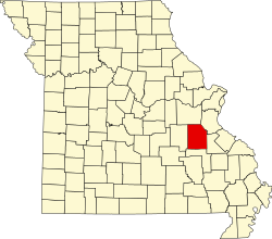 Location of Cadet, Missouri