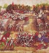 Franco-Venetian alliance decisively defeated the Holy League at the Battle of Marignano