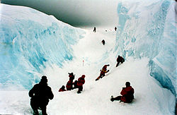 Crevasse, Ross Ice Shelf in 2001