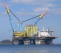 The Saipem 7000, a semi-submersible crane vessel equipped with a J-lay pipe-laying system.