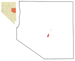 Location of Ely, Nevada