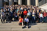 2015 WikiConference USA attendees on the front steps of the US National Archives