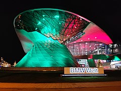BMW Welt at night