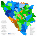 Ethnic structure of Bosnia and Herzegovina by municipalities 1991 (territorial organization from 2013)