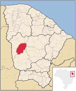 Location of Independência in the State of Ceará