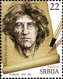 Danilo Kiš on a 2010 Serbian stamp