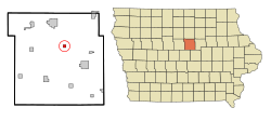 Location of Owasa, Iowa