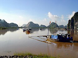 Bạch Đằng River, section flowing through Thủy Nguyên district, Haiphong city