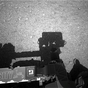 First photo made by Curiosity's navcam