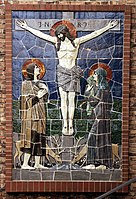 Ceramic Crucifixion relief for a church in Lörrach