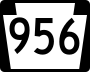 Pennsylvania Route 956 marker