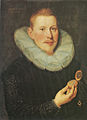 Her great-great-great-grandfather, Hamburg Senator Rudolf Amsinck (1577–1636)