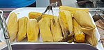Pintos, also known as Binaki, is a Philippine steamed corn sweet tamales that is served in both Bukidnon and Cebu, particularly in Bogo.