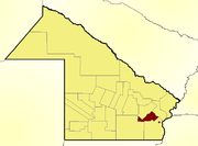 Location of Libertad Department within Chaco Province