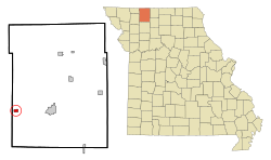Location of New Hampton, Missouri