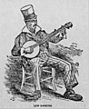 Lew Simmons, a 19th century musician who played blackface minstrel music inspired Stewart to learn the banjo