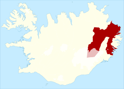 Location of Múlaþing
