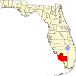 A state map highlighting Collier County in the southern part of the state. It is large in size.
