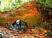 Nalrajar Garh fortification wall in Chilapata Forests, West Bengal, is one of the last surviving fortification remains from the Gupta period, currently 5–7 m high