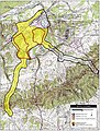 Map of battlefield core and study areas by the American Battlefield Protection Program.