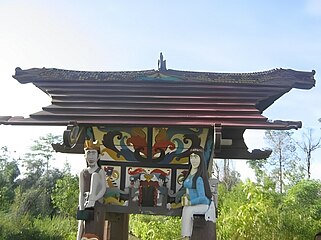 Sandung with four wooden poles