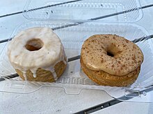 Vanilla-glazed doughnut and maple-glazed doughnut from Five Daughters Bakery in Nashville, TN