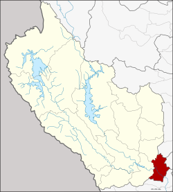 District location in Kanchanaburi province
