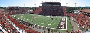 Image of Reser stadium from east grandstand looking south.
