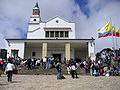 Pilgrims visit Monserrate and the "Saint Christ Fallen by the whips and nailed into the Cross" Icon in Bogotá