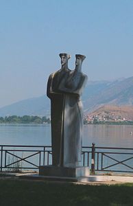 Couple beside Lake Ioannina