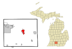 Location of Marshall, Michigan