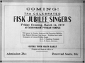 Advertisement for performance at the Knights of Pythias Temple, 1919