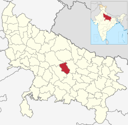 Location of Lucknow district in Uttar Pradesh