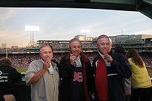 Red Sox fans with Jerry Remy masks at Fenway Park, June 24, 2008