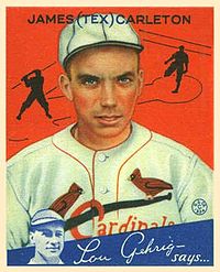 A baseball card of a man in a white baseball uniform