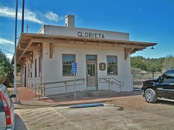 Glorieta's former Santa Fe depot, now a post office.