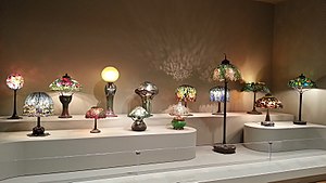 Collection of Tiffany lamps from the Virginia Museum of Fine Arts