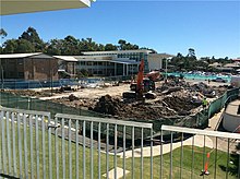 Carmel College administration building under construction (2020)