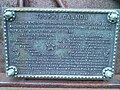 Close-up of the trophy cannon's plaque.