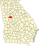 State map highlighting Spalding County