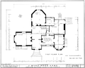 First floor plan of J. Mora Moss House