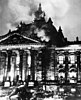 The burning Reichstag building